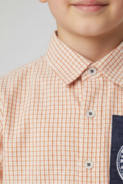 Styles Republic Boy's Embroidered Badge Casual Shirt