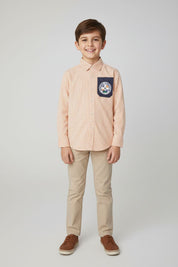 Styles Republic Boy's Embroidered Badge Casual Shirt