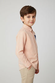 Styles Republic Boy's Embroidered Badge Casual Shirt