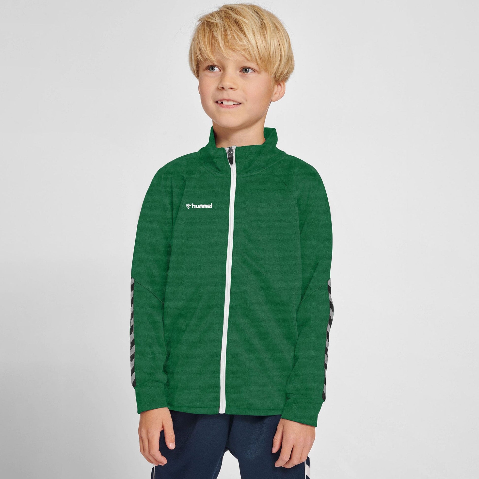 Hummel Boy's Foreman Arrow Printed Sports Zipper Jacket Boy's Jacket HAS Apparel Green 4 Years 