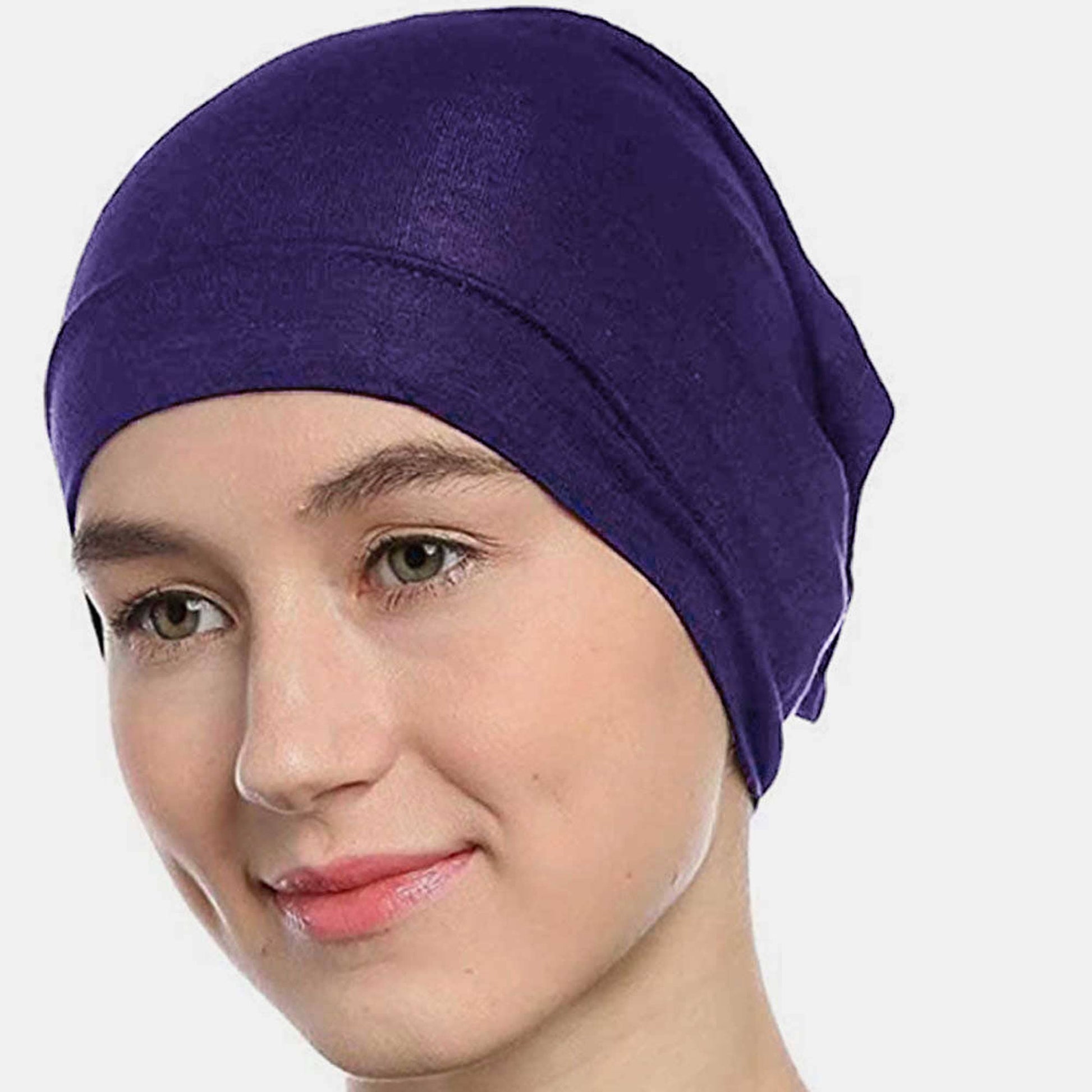 Women's Under Scarf Hijab Cap Women's Accessories De Artistic Purple 