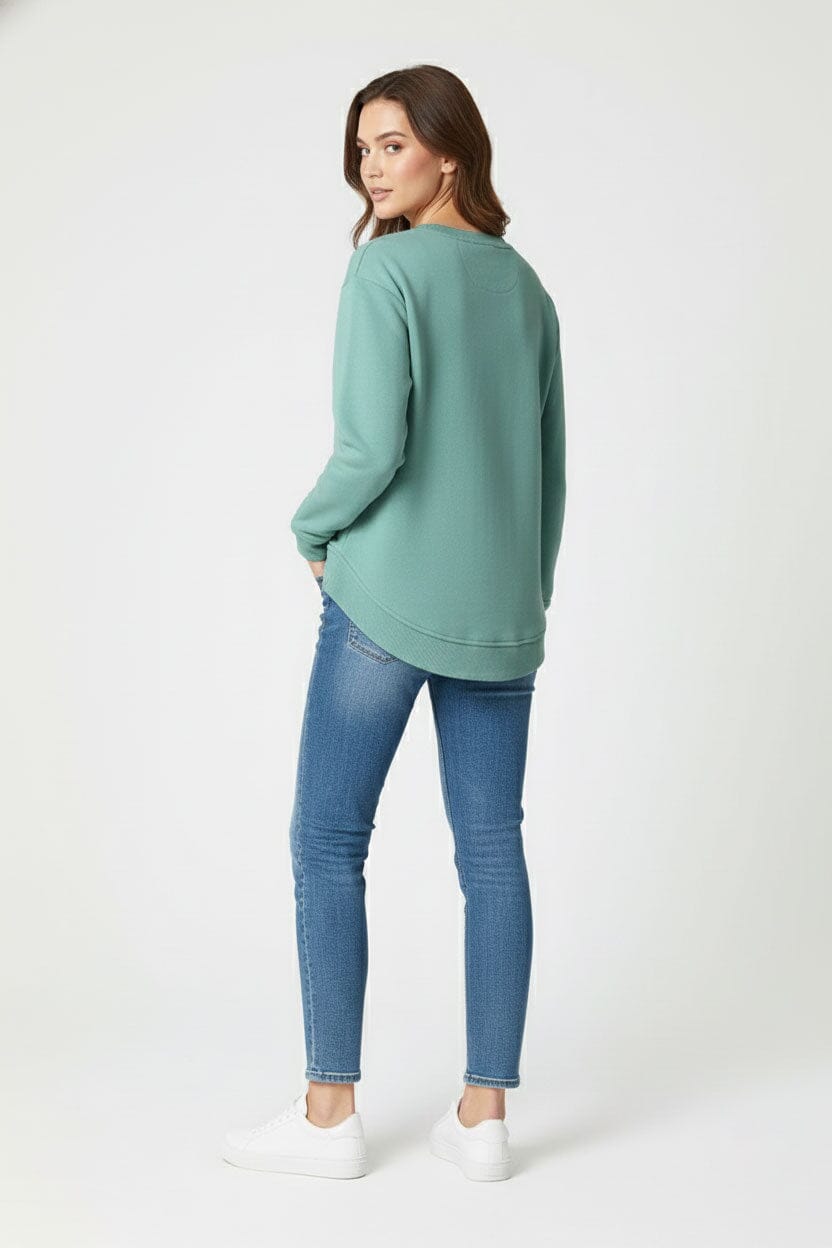 L.A.T Women's Tropez High-Low Hem Minor Fault Sweat Shirt