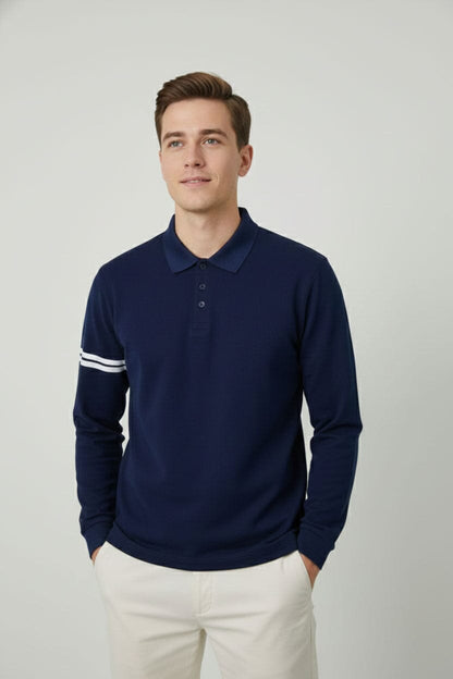 Men's Arm Striped Polo Shirt