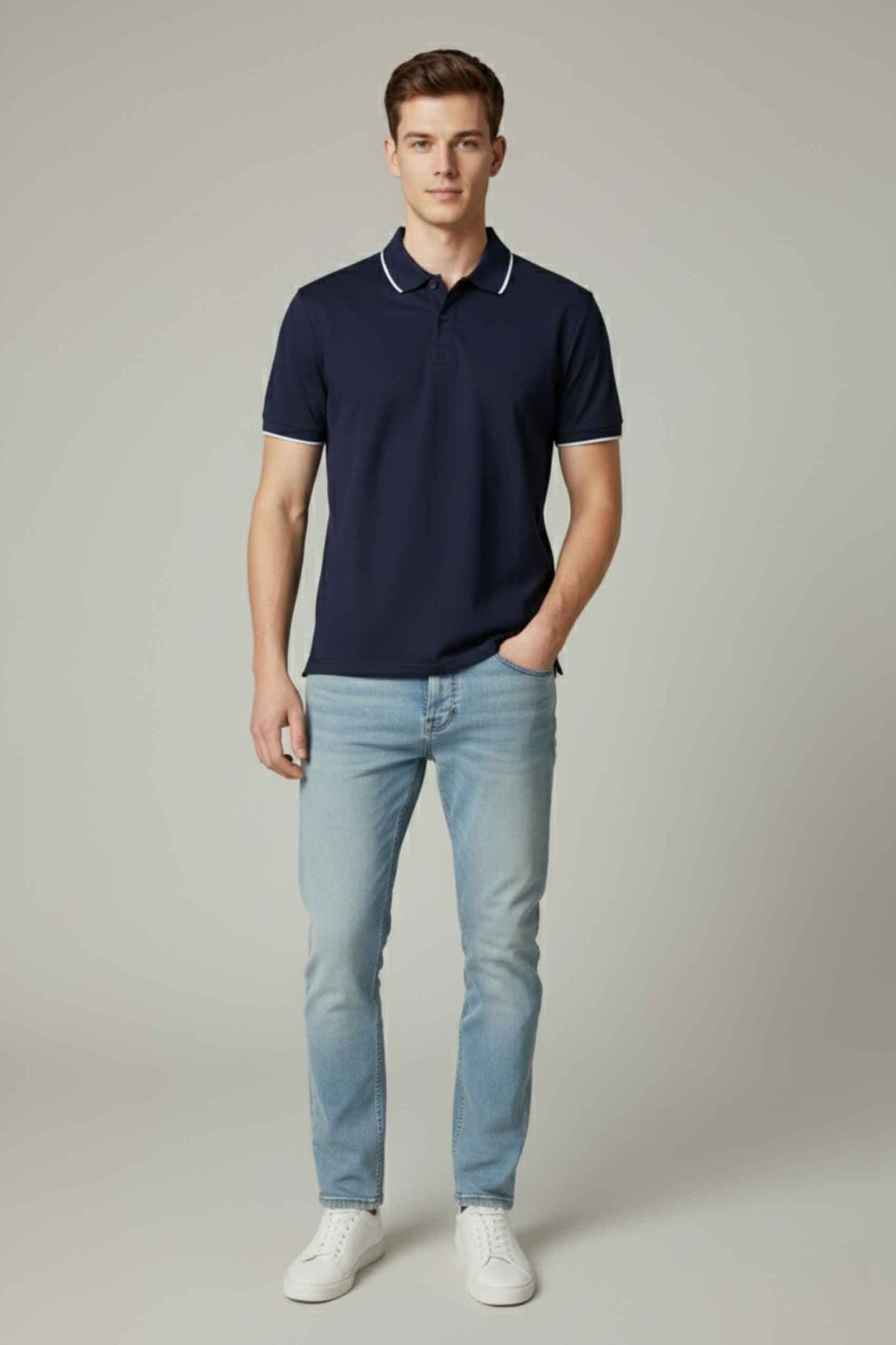 Polo Republica Men's Tipped Polo Shirt