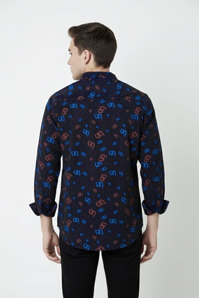 Scanners Men's Printed Casual Shirt