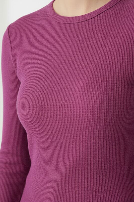 Max 21 Women's Waffle Knit Tee Shirt