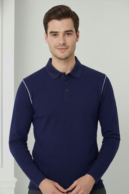 Men's Contrast Piping Polo Shirt
