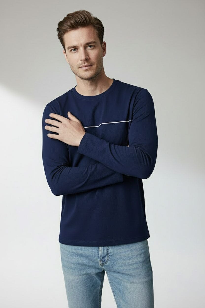 Men's Chest Piping Minor Fault Tee Shirt