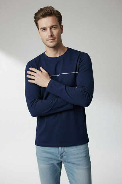 Men's Chest Piping Minor Fault Tee Shirt