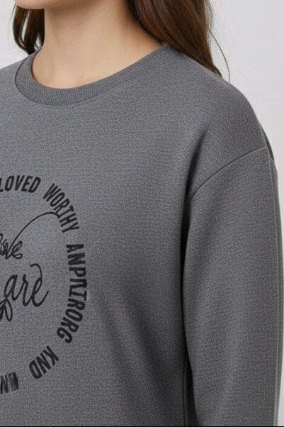 L.A.T Women's Printed High Low Hem Sweatshirt