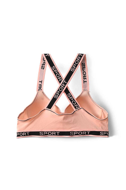 Yuluoting Women's Criss-Cross Sports Padded Bra