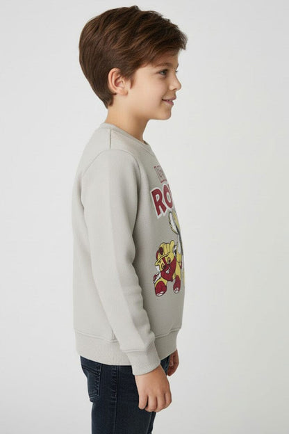Minoti Boy's Let's Roll Fleece Sweatshirt