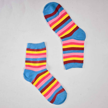Women's Lining Style Classic Crew Socks Socks SRL Blue D2 EUR 35-40