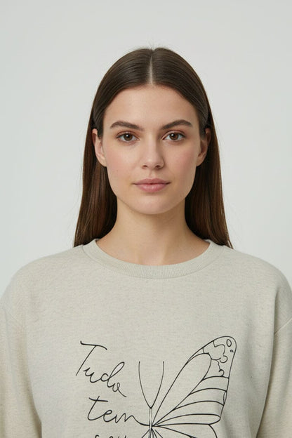 L.A.T Women's Butterfly High Low Hem Minor Fault Sweatshirt