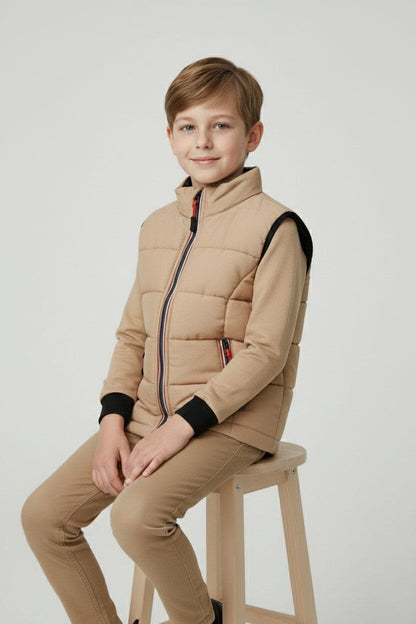 Boy's Twill Padded Gilet