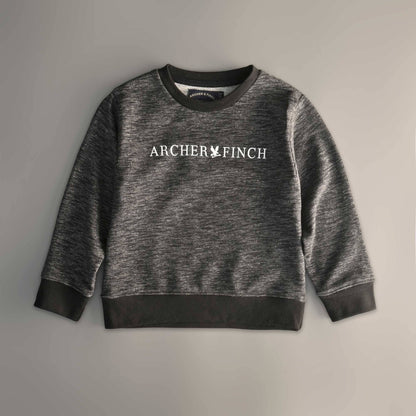Archer & Finch Boy's Printed Terry Sweat Shirt Boy's Sweat Shirt LFS Charcoal 3-4 Years 