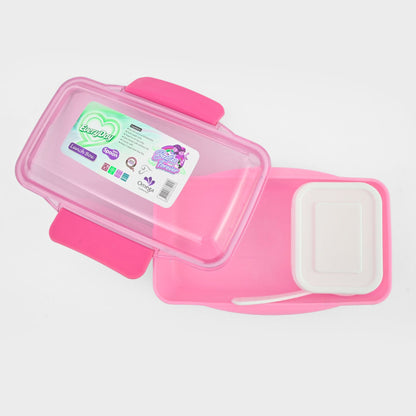 Everyday Kid's Besties Forever Lunch Box With Removable Sticker Crockery RAM Lilac 