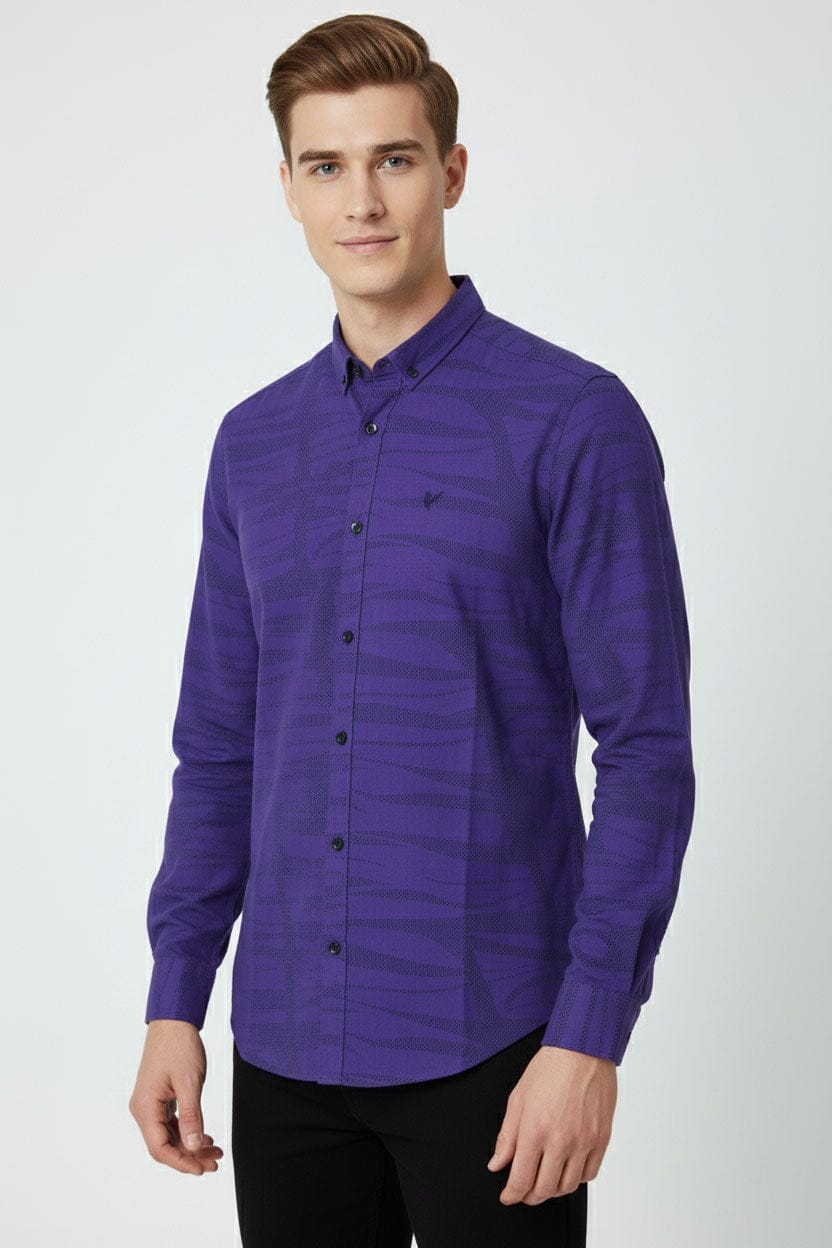 Fashion Culture Men's Embroidered Casual Shirt