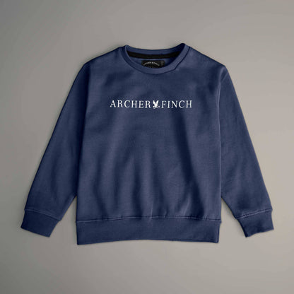A&F Boy's Archer & Finch Printed Fleece Sweat Shirt Boy's Sweat Shirt LFS Navy 3-4 Years 