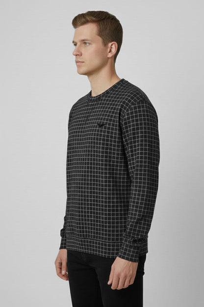 Eternity Premium Men's Grid-Check Sweat Shirt