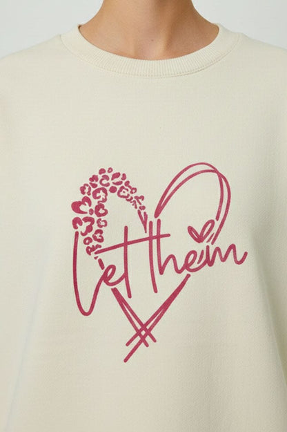 L.A.T Women's Let Them High Low Hem Minor Fault Sweatshirt