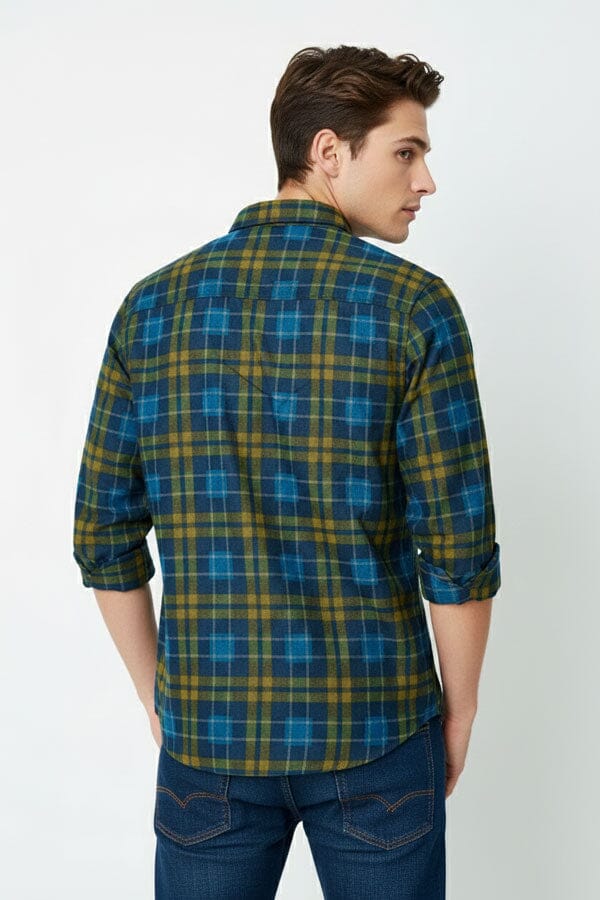 Scanners Men's Plaid Casual Shirt