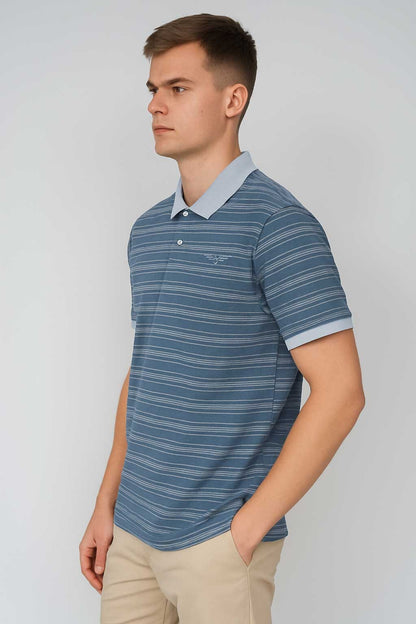 Eternity Premium Men's Microdot Striped Polo Shirt