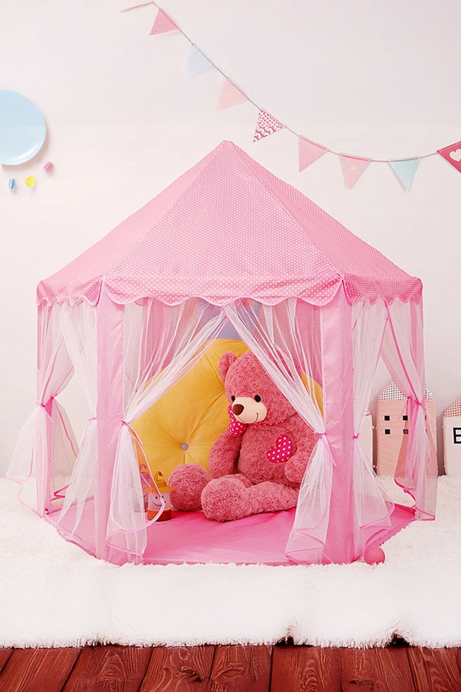 Pink Princess Castle Play Tent Children Indoor And Outdoor Fairy