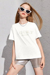 Kid's Lucky Brand Embossed Classic Tee Shirt Kid's Tee Shirt HAS Apparel 