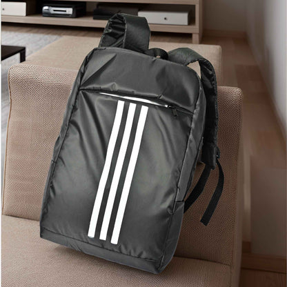 Unisex Three Stripes Style Light Weight Laptop Backpack