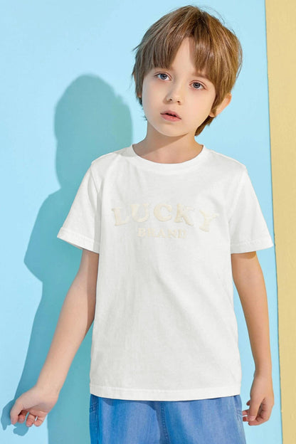 Kid's Lucky Brand Embossed Classic Tee Shirt