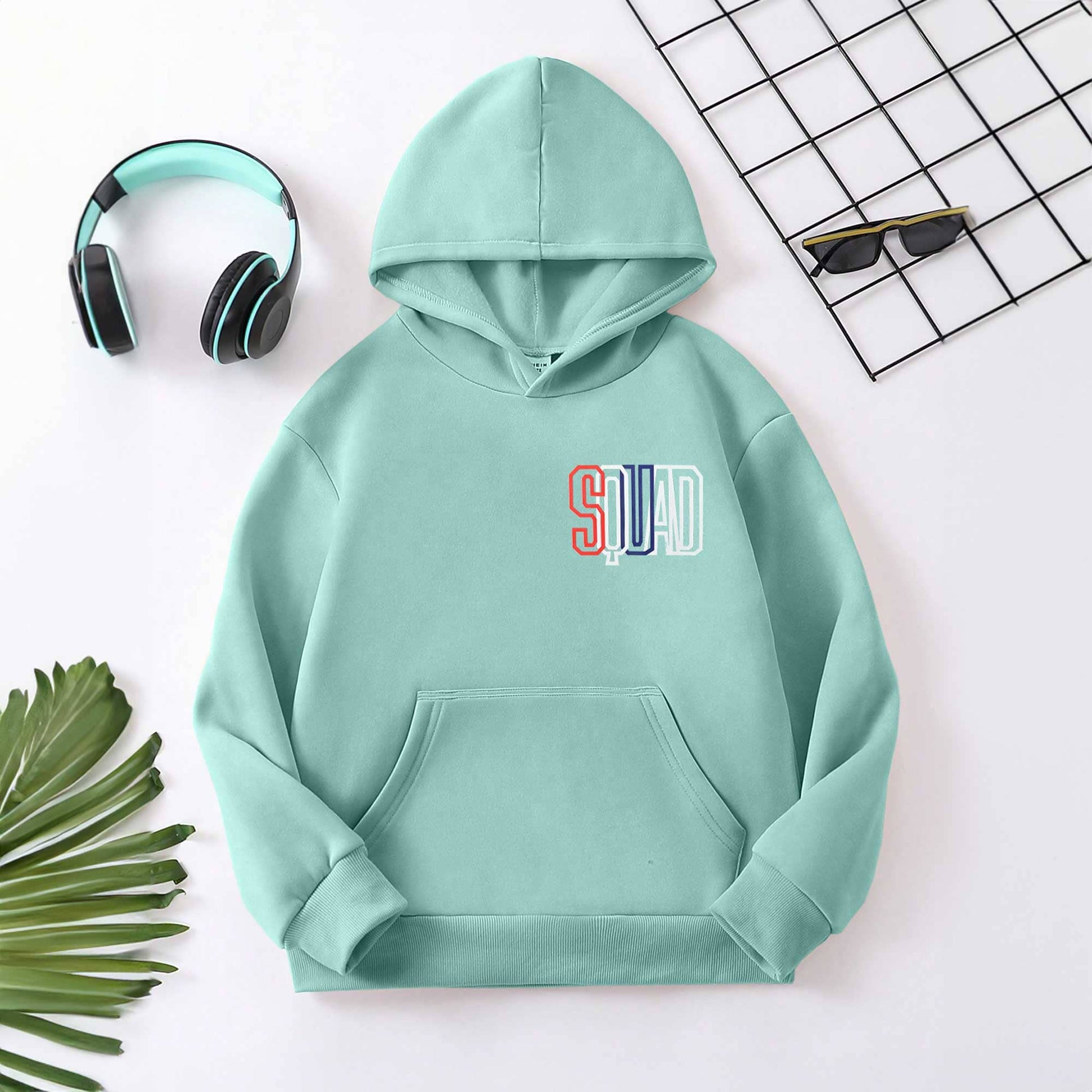 Rabbit Skins Boy's Squad Printed Pullover Hoodie Boy's Pullover Hoodie SNR Turquoise XS (8-9 Years) 