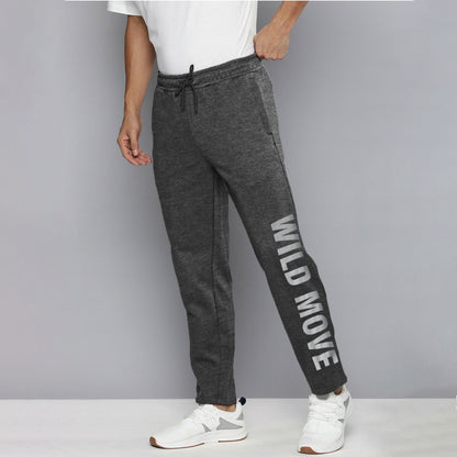 MAX 21 Men's Wild Move Printed Fleece Trousers Men's Trousers SZK Charcoal S 