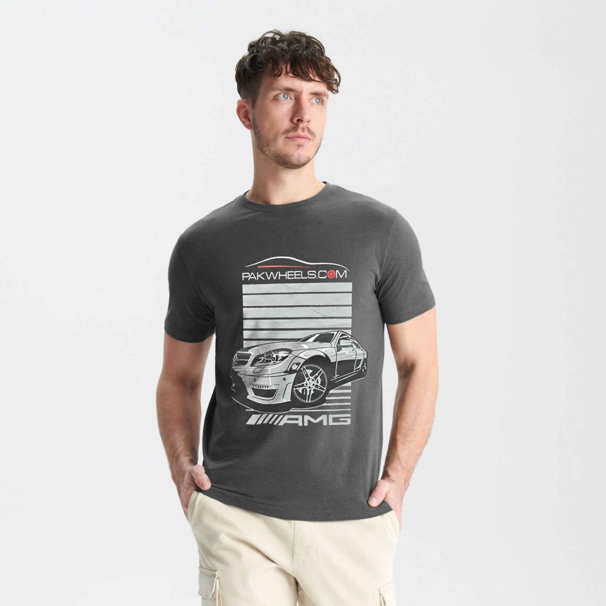 Polo Republica Men's AMG Car Printed Short Sleeve Tee Shirt