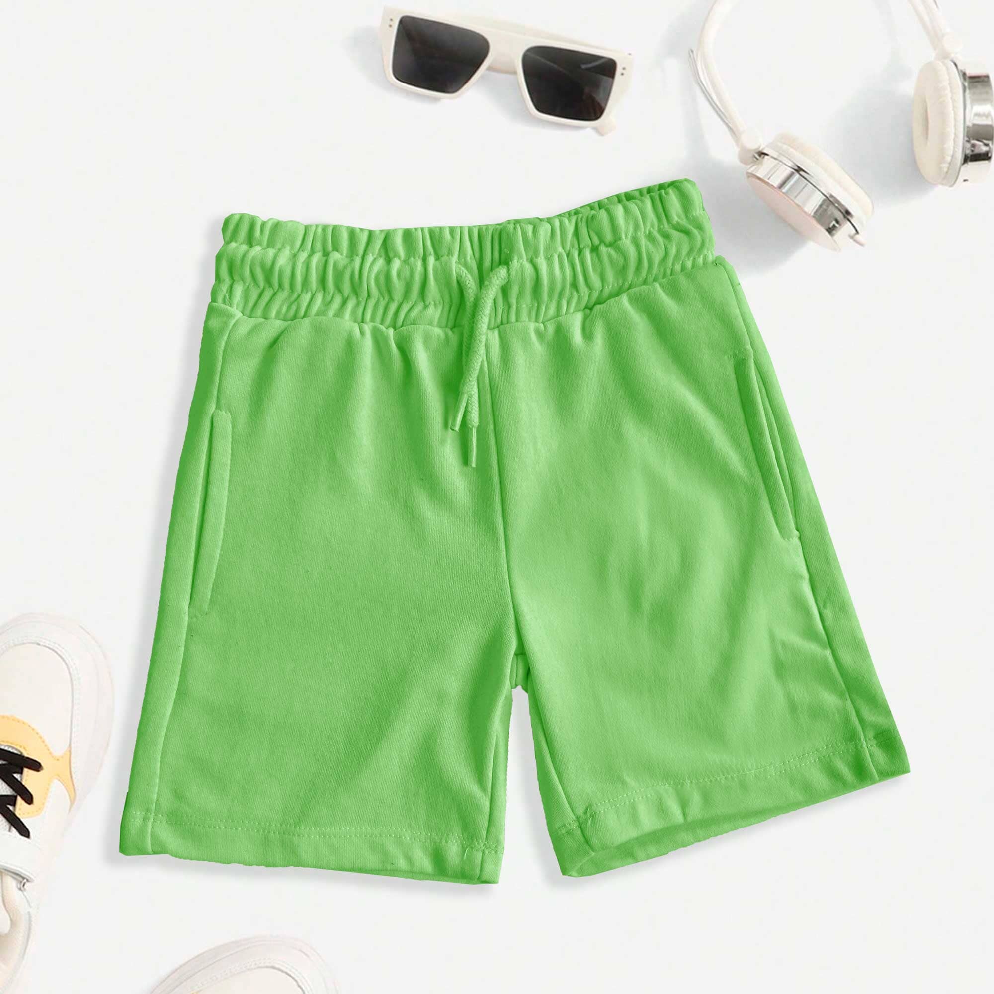 Lefties Kid's Solid Design Maralal Terry Shorts Kid's Shorts SNR Green 4-5 Years 