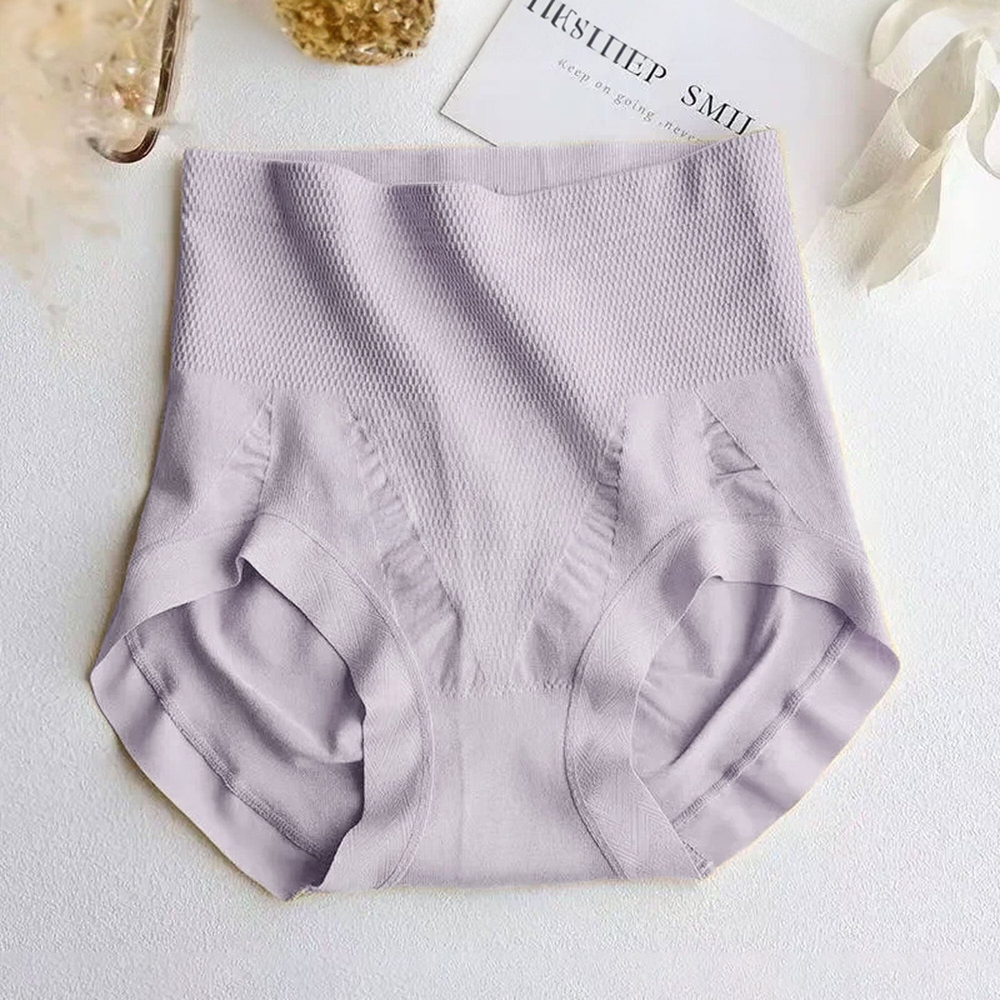 Women's Stretch Waist Tummy Shaper Underwear Women's Lingerie SRL Light Purple 30-32 