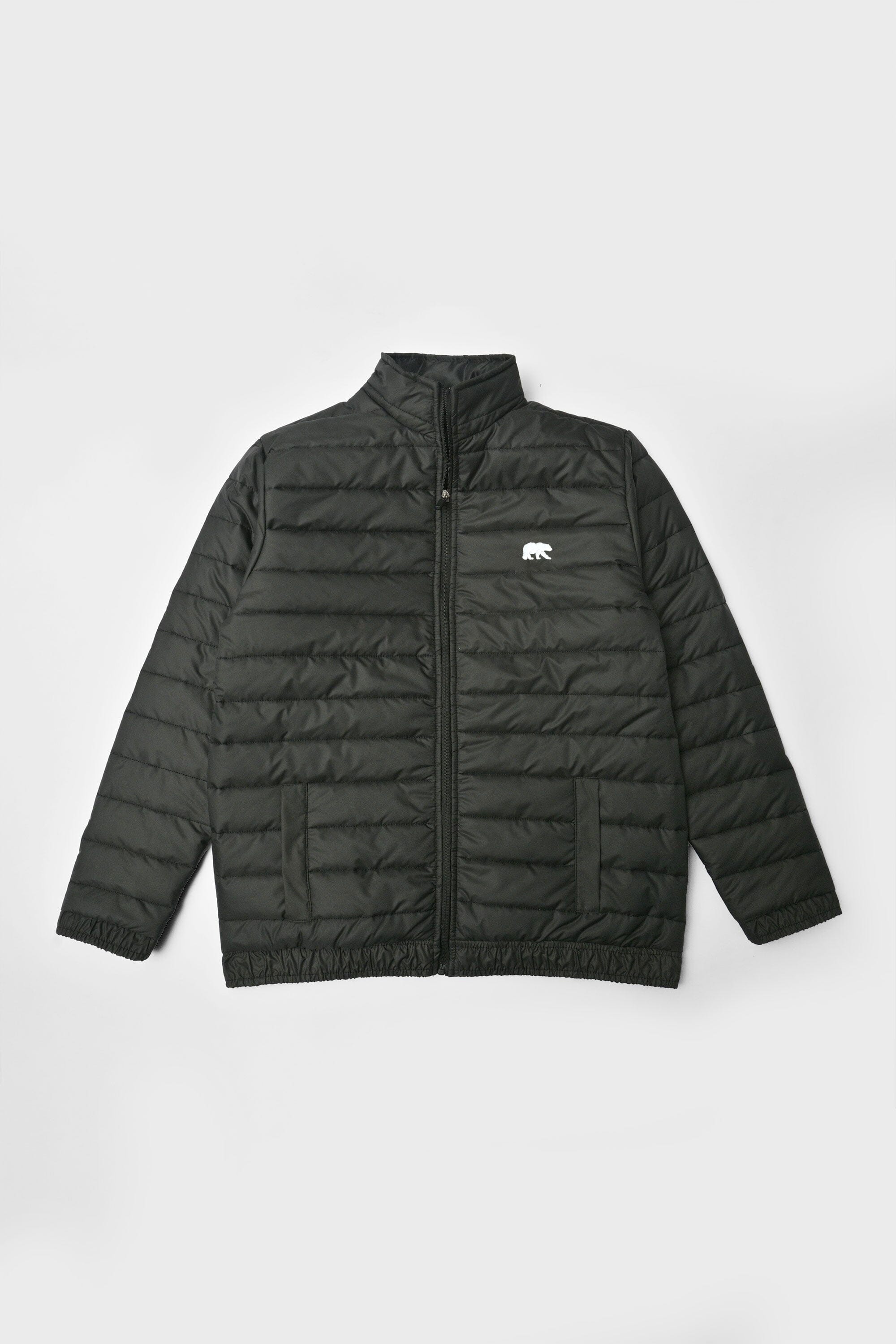 Burnt Soul Men's Bear Embroidered Design Puffer Jacket Men's Jacket IBT 