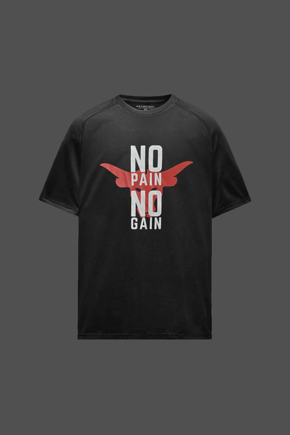 Polo Republica Men's No Pain No Gain Printed Activewear Tee Shirt