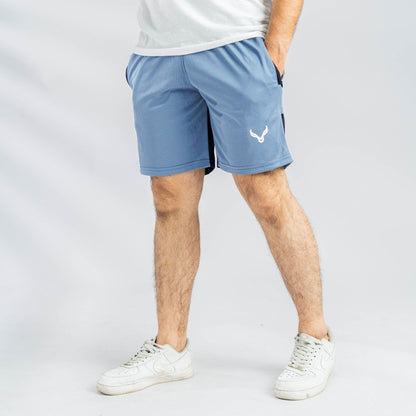 Polo Athletica Men's Rapid-Dry Gym Activewear Shorts with Side Panel Men's Shorts Polo Republica Sky & Navy S 