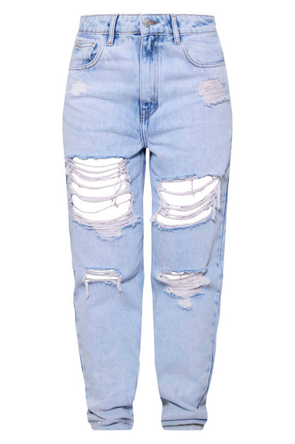 PLT Women's Distressed Classic Minor Fault Jeans