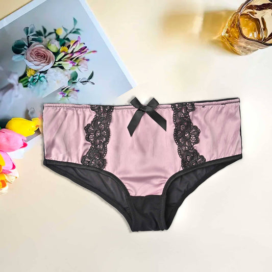 Mpz Women's Fancy Lace Design Silk Underwear Women's Lingerie RAM Lavender M 