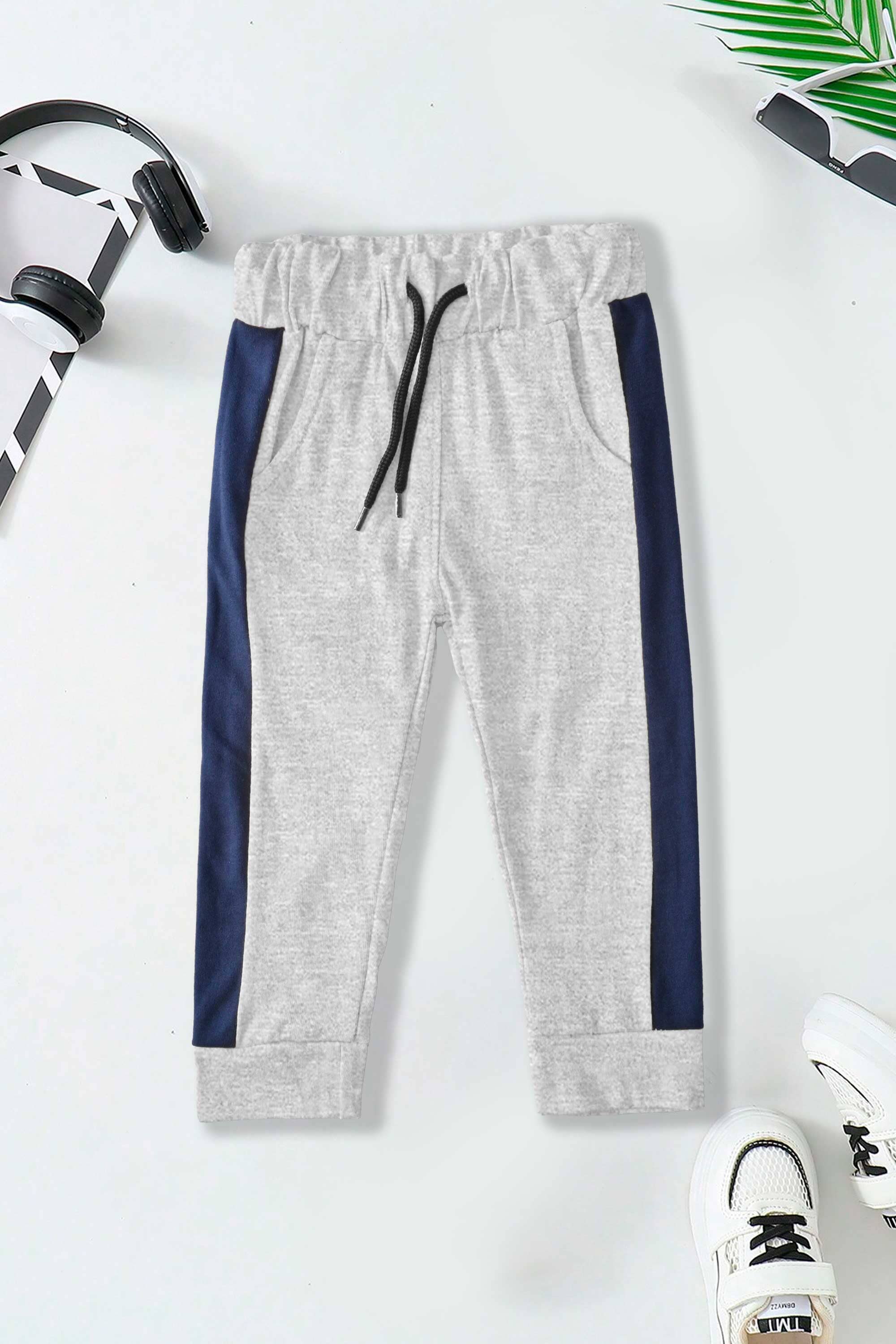 Top Shop Kid's Contrast Panel Design Classic Jogger Pants Boy's Trousers SNR 