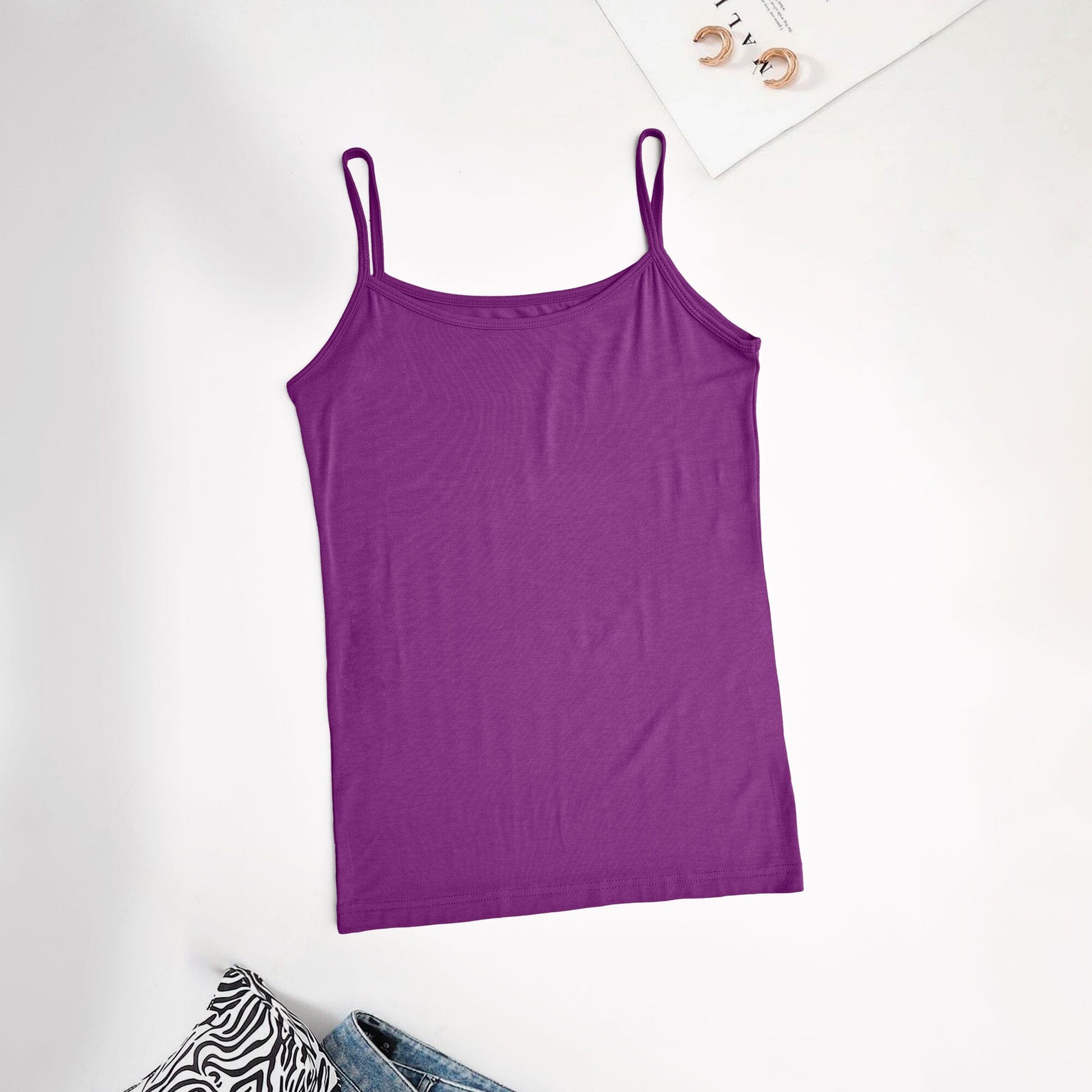 Women's Nicosia Comfortable Tank Top Women's Tee Shirt SRL Dark Purple M 