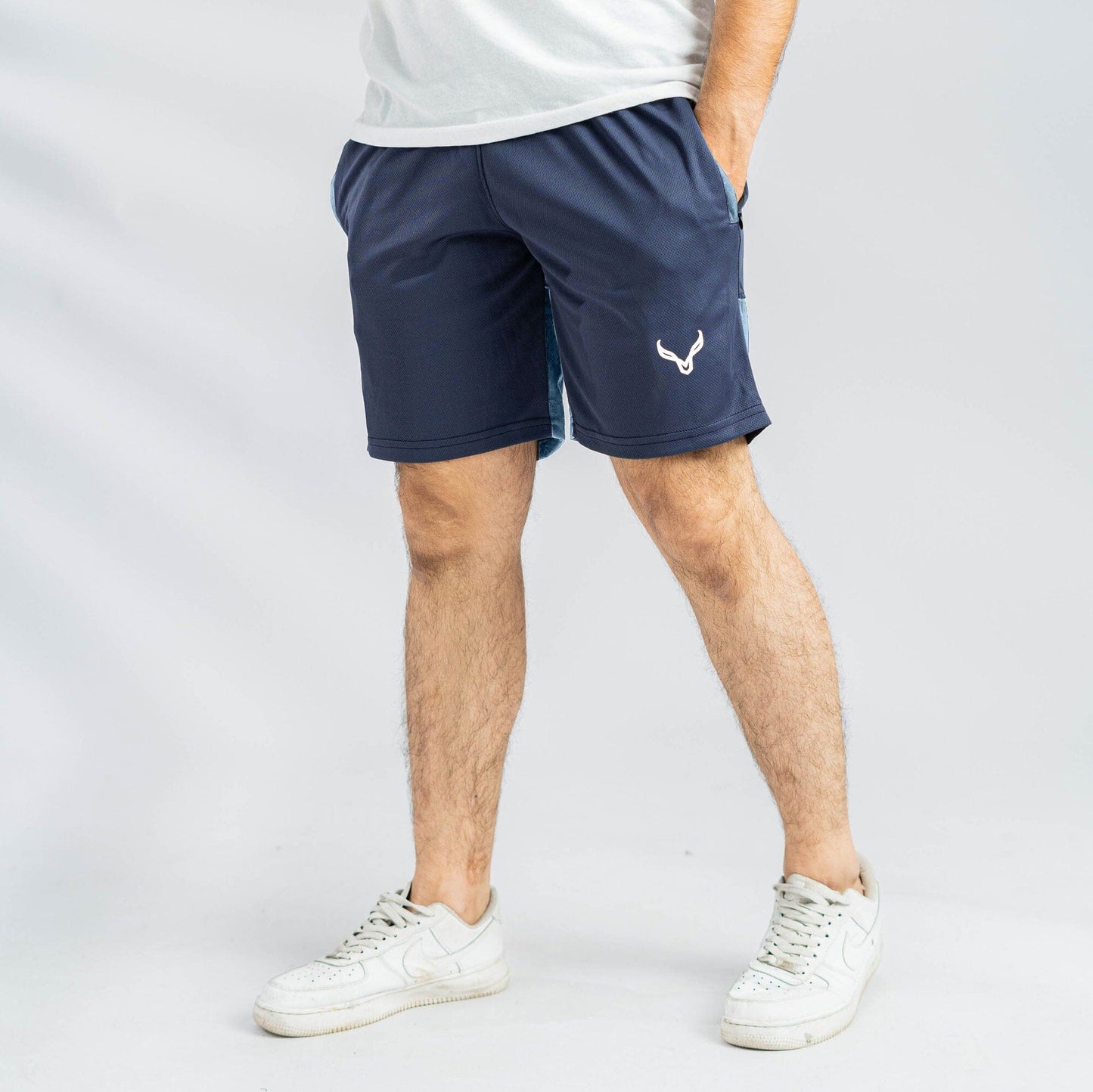 Polo Athletica Men's Rapid-Dry Gym Activewear Shorts with Side Panel Men's Shorts Polo Republica Navy & Sky S 