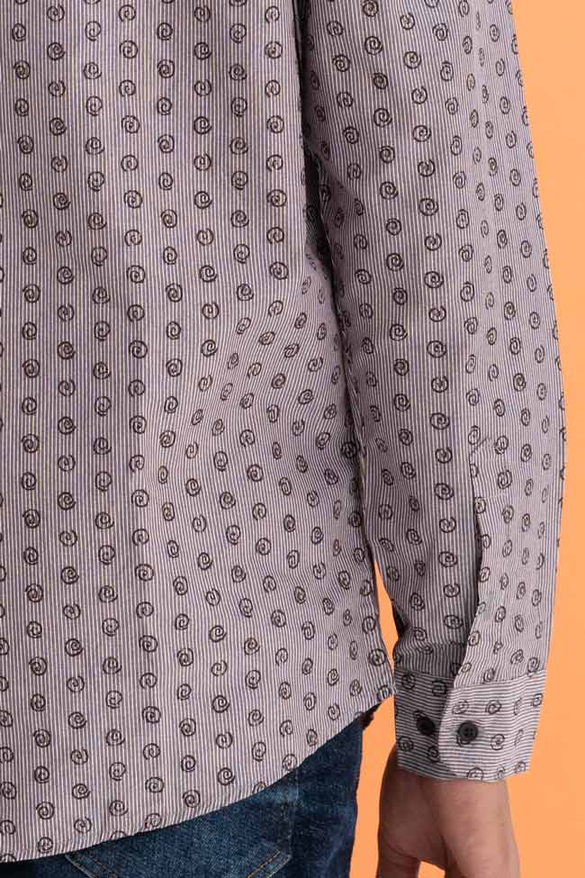 Gravity Men's Printed Button Down Casual Shirt