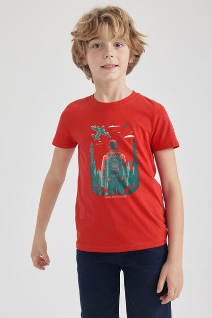 Polo Republica Boy's Time To Travel Printed Tee Shirt