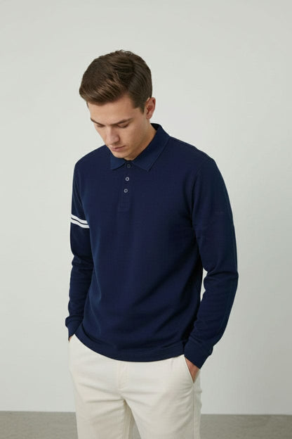 Men's Arm Striped Polo Shirt