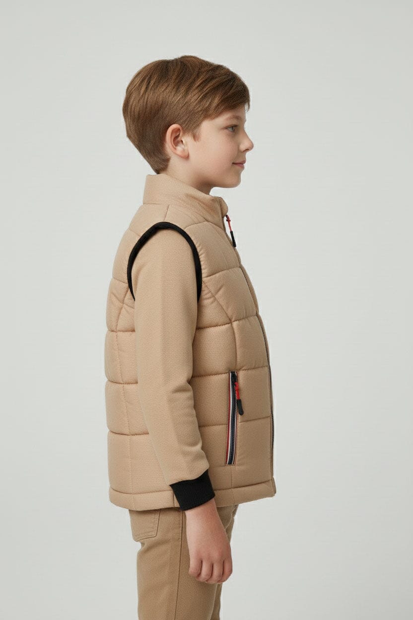 Boy's Twill Padded Gilet