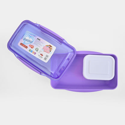 Everyday Kid's Besties Forever Lunch Box With Removable Sticker Crockery RAM Purple 