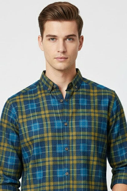 Scanners Men's Plaid Casual Shirt